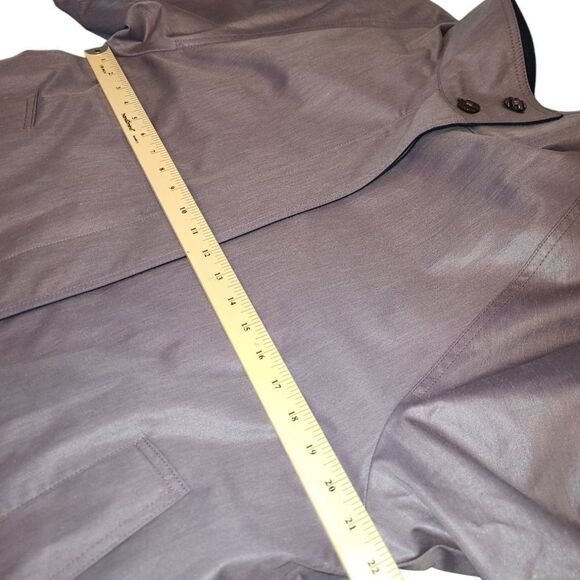 London Fog sz 8 reg Stylish Purple Long Coat with removable liner - Picture 12 of 16